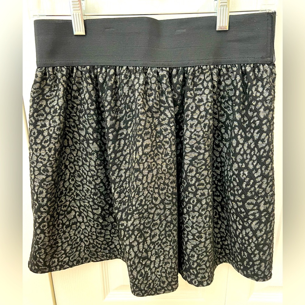 Stooshy black and grey elastic waist band skirt